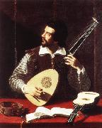 GRAMATICA, Antiveduto The Theorbo Player dfghj Sweden oil painting artist